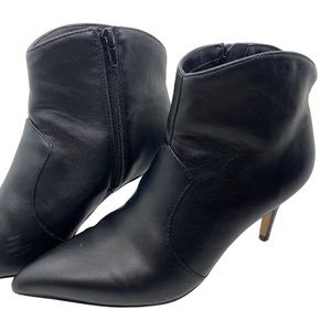 Express Low Heel Western Ankle Boot Faux Leather Bootie